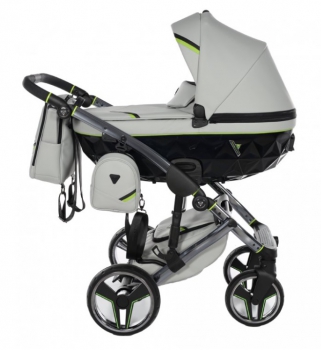 Junama kombinovaný kočárek SPORT 01 Light Grey/Lime