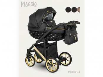Camarelo kombinovaný kočárek MAGGIO ECO 11 Černá+černo zlatá