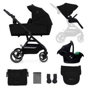 KINDERKRAFT SELECT KINDERKRAFT SELECT Kočárek kombinovaný Yoxi 3v1 Pure Black