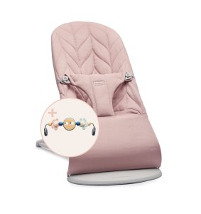 BABYBJORN Lehátko Babybjorn Bouncer Bliss  Dusty pink cotton Petal s hračkou Googly Eyes Pastel