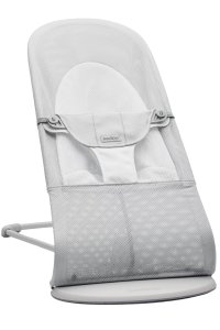 BABYBJORN BABYBJÖRN Lehátko Balance Soft Silver White mesh, světlá konstrukce