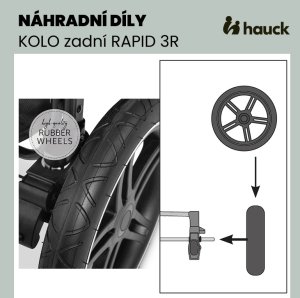 Hauck Hauck KOLO zadní RAPID 3 BLACK