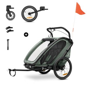 Hauck Hauck Bike N Walk Duo cyklovozík 3v1 dark green