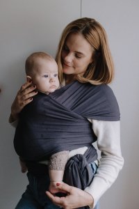 BOBA Nosítko dětí / šátek Serenity Wrap - Charcoal