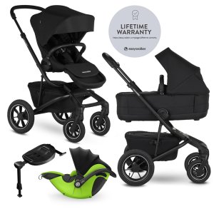 EASYWALKER EASYWALKER Kočárek kombinovaný Jimmey 2v1 Pepper Black LITE AIR + KIDDY Evoluna i-size 2 + základna