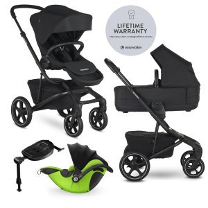 EASYWALKER EASYWALKER Kočárek kombinovaný Jimmey 2v1 Pepper Black LITE RWS + KIDDY Evoluna i-size 2 + základna