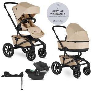 EASYWALKER EASYWALKER Kočárek kombinovaný Jimmey 2v1 Sand Taupe LITE AIR + CYBEX Aton B2 i-Size + základna