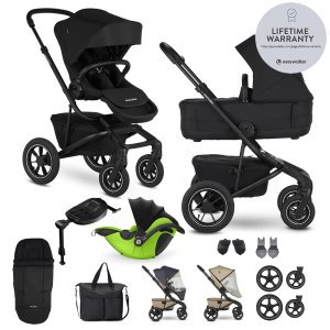 EASYWALKER EASYWALKER Kočárek kombinovaný Jimmey Pepper Black XXL AIR + RWS + KIDDY Evoluna i-size 2 +základna