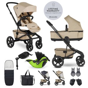 EASYWALKER EASYWALKER Kočárek kombinovaný Jimmey Sand Taupe XXL RWS + KIDDY Evoluna i-size 2 + základna