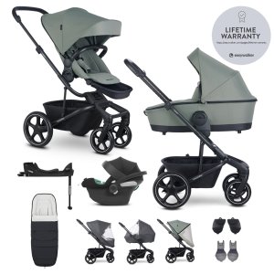 EASYWALKER EASYWALKER SET Kočárek 4v1 Harvey⁵ Agave Green XXL RWS + CYBEX Aton B2 i-Size + základna