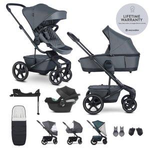 EASYWALKER EASYWALKER SET Kočárek 4v1 Harvey⁵ Premium Mineral Grey XXL RWS + CYBEX Aton B2 i-Size