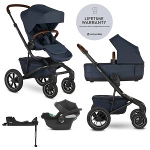 EASYWALKER EASYWALKER Kočárek kombinovaný Jimmey 2v1 Indigo Blue LITE AIR + CYBEX Aton B2 i-Size + základna