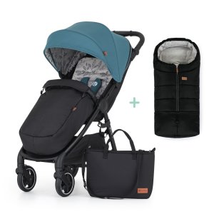 PETITEMARS PETITE&MARS Kočárek sportovní Royal2 Black Ocean Blue + PETITE&MARS fusak Jibot ZDARMA