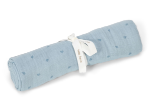  Plena zavinovací 120x120 cm s potiskem Pure Denim Blue