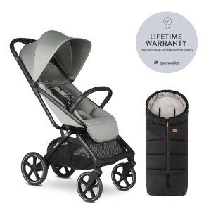 EASYWALKER EASYWALKER Kočárek sportovní Rockey L Fresh Green + PETITE&MARS Fusak Jibot 3v1 Ink Black