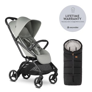 EASYWALKER EASYWALKER Kočárek sportovní Rockey M Fresh Green + PETITE&MARS Fusak Jibot 3v1 Ink Black