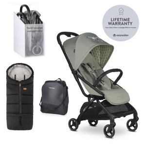 EASYWALKER EASYWALKER Kočárek sportovní Rockey S Peanuts Iconic + PETITE&MARS Fusak Jibot 3v1 Ink Black