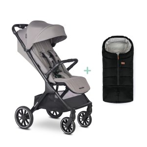 EASYWALKER EASYWALKER Kočárek sportovní Jackey2 XL Pebble Grey + PETITE&MARS fusak Jibot 