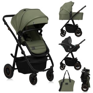 LIONELO LIONELO Kočárek kombinovaný Amber Plus 3v1 Green Forest