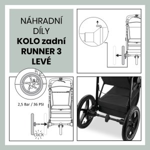 Hauck Hauck KOLO zadní Runner 3 levé