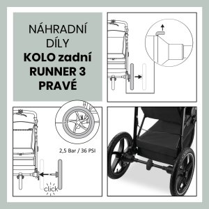 Hauck Hauck KOLO zadní Runner 3 pravé
