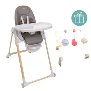 CHICCO CHICCO Židlička jídelní Polly Armonia - Scandinavian + Hrazdička Rainbow
