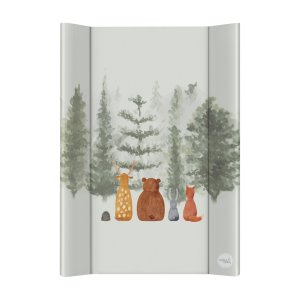 CEBA CEBA BABY Podložka přebalovací 2-hranná s pevnou deskou (50x70) Ultra Light Forest Companions