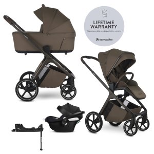 EASYWALKER EASYWALKER Set kočárek 4v1 Zoey Go Chestnut Brown + CBX Aton B2 i-Size + CYBEX Base One