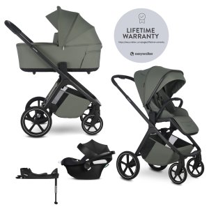 EASYWALKER EASYWALKER Set kočárek 4v1 Zoey Go Mineral Green + CBX Aton B2 i-Size + CYBEX Base One