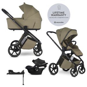 EASYWALKER EASYWALKER Set kočárek 4v1 Zoey Go Moss Green + CBX Aton B2 i-Size + CYBEX Base One