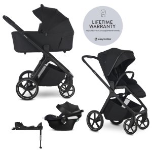 EASYWALKER EASYWALKER Set kočárek 4v1 Zoey Go Pure Black + CBX Aton B2 i-Size + CYBEX Base One