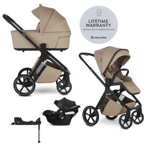 EASYWALKER EASYWALKER Set kočárek 4v1 Zoey Go Sand Taupe + CBX Aton B2 i-Size + CYBEX Base One