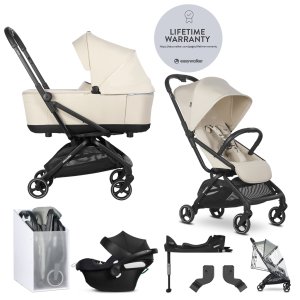 EASYWALKER EASYWALKER SET Kočárek kombinovaný 4v1 Rockey S Bright Taupe + CYBEX Aton B2 i-Size + základna