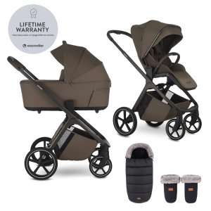 EASYWALKER EASYWALKER Set kočárek 2v1 Zoey Go Chestnut Brown XL s příslušenstvím