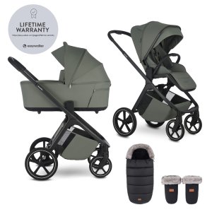 EASYWALKER EASYWALKER Set kočárek 2v1 Zoey Go Mineral Green XL s příslušenstvím