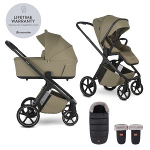 EASYWALKER EASYWALKER Set kočárek 2v1 Zoey Go Moss Green XL s příslušenstvím