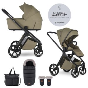 EASYWALKER EASYWALKER Set kočárek 2v1 Zoey Go Moss Green XXL Limited s příslušenstvím