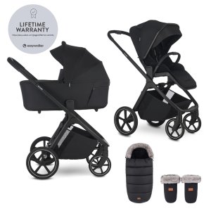 EASYWALKER EASYWALKER Set kočárek 2v1 Zoey Go Pure Black XL s příslušenstvím