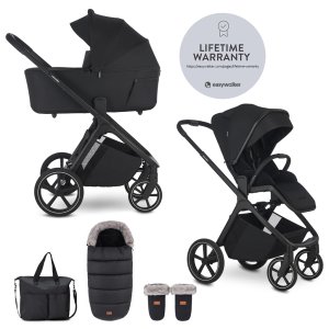 EASYWALKER EASYWALKER Set kočárek 2v1 Zoey Go Pure Black XXL Limited s příslušenstvím