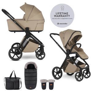 EASYWALKER EASYWALKER Set kočárek 2v1 Zoey Go Sand Taupe XXL Limited s příslušenstvím