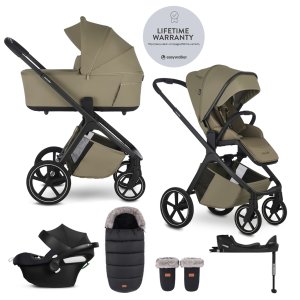 EASYWALKER EASYWALKER Set kočárek 4v1 Zoey Go Moss Green XL + CBX Aton B2 i-Size + CYBEX Base One