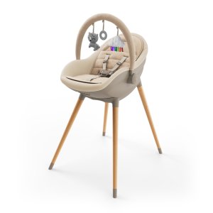 KINDERKRAFT KINDERKRAFT Jídelní židlička a lehátko Fini Up 2v1 Beige
