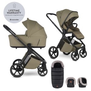 EASYWALKER EASYWALKER Set kočárek 2v1 Zoey Go Moss Green XL s příslušenstvím