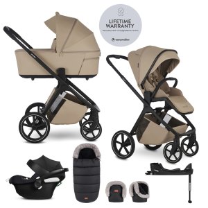 EASYWALKER EASYWALKER Set kočárek 4v1 Zoey Go Sand Taupe XL + CBX Aton B2 i-Size + CYBEX Base One