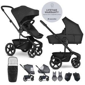 EASYWALKER EASYWALKER Set XXL kočárek kombinovaný Harvey NXT s příslušenstvím Eclipse Black
