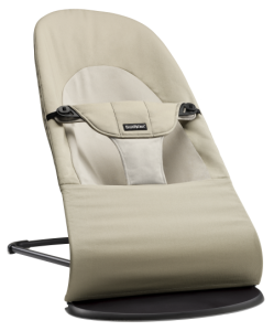 BABYBJORN Lehátko BabyBjörn Balance BLISS Woven Khaki/Beige, černá konstrukce