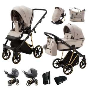 ADAMEX ADAMEX Kočárek kombinovaný Belissa Special Edition Beige/Gold