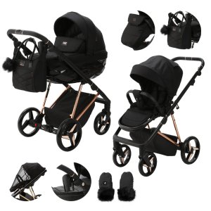 ADAMEX ADAMEX Kočárek kombinovaný Quantum Special Edition Black/Rosegold