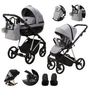 ADAMEX ADAMEX Kočárek kombinovaný Quantum Special Edition Grey/Silver